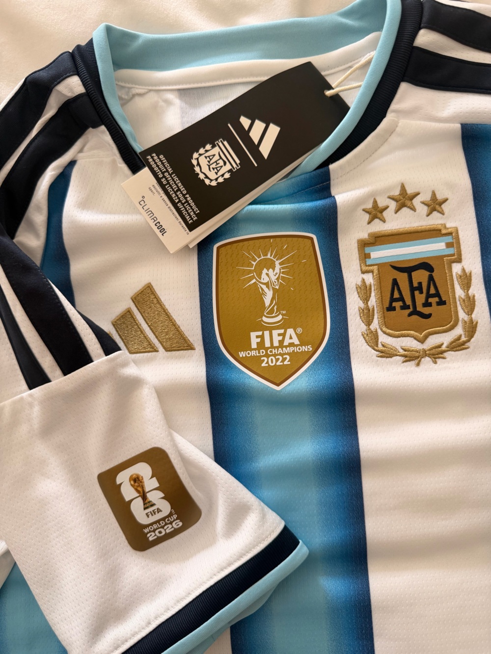 adidas Argentina Soccer Jersey with Black Trim